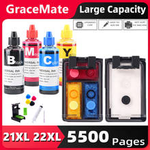 GraceMate-Kit de recarga de tinta para impresora HP21 22XL, para HP Deskjet F2180 F2200 F2280 F4180 F300 F380 380 D2300, 21 22 2024 - compra barato