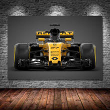 Декоративные картины «Формула один» для Renault RS17 «Вид спереди», гоночный автомобиль, настенная Картина на холсте, картины для домашнего декора 2024 - купить недорого