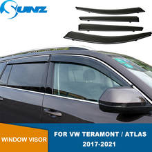 Weathershields-visera protectora de ventana lateral para coche, deflectores de ventilación, estilo de coche, para VW Teramont / Atlas 2017, 2018, 2019, 2020, 2021 2024 - compra barato