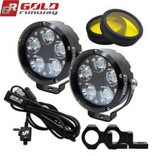 Golgarrafas luzes motocicleta 50w totalmente regulável 3 modos estroboscópicos led luz auxiliar de neblina lâmpada de direção para r1200gs/adv 2024 - compre barato