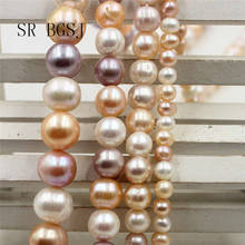 Free Shipping 6mm 8mm 10mm 12mm Natural Round Mixed Colors AA Grade Freshwater Pearl Loose Beads Strand 15" 2024 - buy cheap