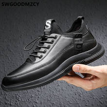 Man Shoes Leather Genuine Sports Shoes For Male Luxury Shoes Men Black Sneakers Trainers Sepatu Sneaker Pria Tennis Masculino 2024 - buy cheap