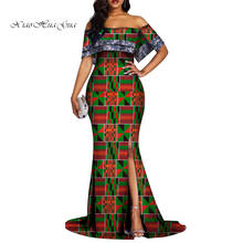 Vestidos africanos con hombros descubiertos para mujer, ropa elegante con estampado africano para fiesta, boda, WY4466 2024 - compra barato