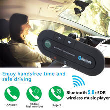 Kit de manos libres estéreo para coche, receptor de Audio inalámbrico para vehículo, Clip para visera solar, altavoz MP3 con micrófono 2024 - compra barato