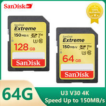 SanDisk-tarjeta sd Extreme Class10 para cámara, tarjeta de memoria de 32GB, 90 MB/s, la más rápida, para Canon, 64GB, SDHC/SDXC, 128GB 2024 - compra barato