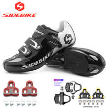 Sidebike-zapatos de ciclismo de carretera para hombre y mujer, zapatillas ultraligeras para bicicleta de carreras, transpirables, en negro, rojo y blanco, SPD KEO 2024 - compra barato