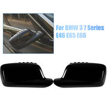 Side Rearview Mirror Cover Cap Carbon Fiber Black For BMW  E46 E65 E66 E67 745i 750i Car Accessories 51167074236 51167074235 2024 - buy cheap