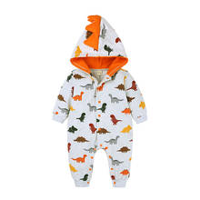 Elvesnest Cartoon Baby Romper 3D Dinosaur Baby Boys Clothes Warm Cotton Long Sleeve Hooded Infant Romper Newborn Clothing 2024 - buy cheap