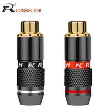 2Pcs/1Pair High Quality RCA Connector Gold plated RCA Plug Jack Socket audio adapter black&red in 1pair speaker plug 2024 - buy cheap
