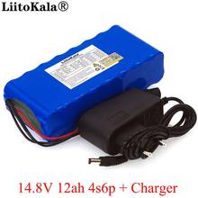 Liitokala-bateria para pesca noturna, 14.8v, 12ah, 4 s6p, 18650, bateria de li-iom, aquecedor, bateria com bms + carregador de 16.8v 2024 - compre barato