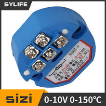 Transmisor de Sensor de Temperatura del termopar de plástico PT100 0-150C 24VDC 0 ~ 10V 2024 - compra barato