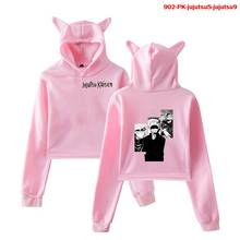 New Japan Cat Ear Jujutsu Kaisen Hoodies Women Cat Crop Top Female Anime Sweatshirt Trend Streetwear Hip Hop Teplaky 2024 - buy cheap