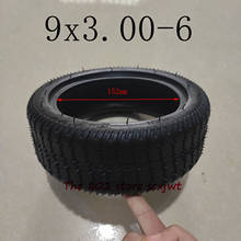 O envio gratuito de 9x3.00-6 pneus sem câmara de vácuo 9 polegadas pneus de estrada de vácuo para scooter elétrico 6 polegada hub roda uso do motor pneus 2024 - compre barato