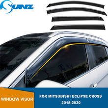 Дефлекторы боковых окон для Mitsubishi Eclipse Cross 2018 2019 2020, пластиковый Наружный козырек, защита от солнца, дождя, погоды 2024 - купить недорого