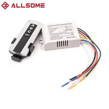 Allsome 3 Way Port ON/OFF Wireless Digital RF Remote Control Switch Receiver Transmitter For Light Lamp 220V HT034+ 2024 - buy cheap