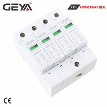 GEYA GSP8-4P Trilho Din Elétrica Protetor Contra Surtos Casa AC275V AC385V 400V 440V 40KA 4P Prendedor de Relâmpago Proteção Contra Surtos SPD 2024 - compre barato