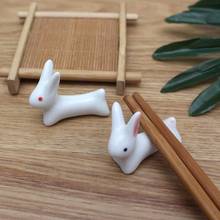 2019 New Cute Ceramic Chopsticks Cartoon Holder Rack Rabbit Chopsticks Holder Chopsticks Care Storage Fashion Kitchen Tableware 2024 - buy cheap