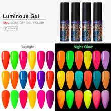 Nail Vision-esmalte de uñas en Gel, barniz fluorescente, luminoso, mate, para capa superior, UV, brillante en la oscuridad, 5ML 2024 - compra barato