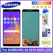 Tela de toque lcd 6.3 "original para samsung galaxy a920, samsung a9 2018 a920fd a920 a920f 2024 - compre barato