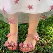 Mini Melissa Ultragirl Sweet butterfly Girl Jelly Shoes 2022 Summer Sandals Melissa Kids baby Girls Toddler sandals HMI039 2024 - buy cheap