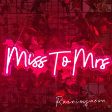 Custom Led Miss To Mrs Flexible Neon Light Sign Wedding Decoration Bedroom Home Wall Decor Marriage Party Decorative Illuminated 2024 - buy cheap