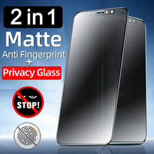 3d capa completa fosco + privacidade 9h vidro temperado para iphone 13 12 11 mini x xs pro max xr 7 8 plus anti spy peep protetor de tela 2024 - compre barato