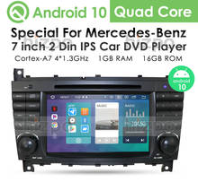 Radio Multimedia con GPS para coche, Radio con reproductor, Android 10, HD, IPS, DVD, pantalla táctil, para Mercedes Benz Clase C, W203, clase CLK, W203, W209 2024 - compra barato