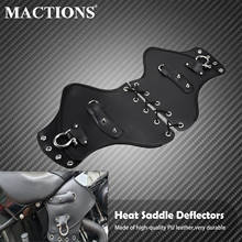 Protector de calor Universal para motocicleta, deflectores de silla de montar de cuero PU negro para Harley Sportster XL 883 Touring Dyna Softail modelos 2024 - compra barato