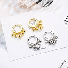 New Trendy Beads Tassel Stud Earrings for Women 925 Silver Needle Earrings Pendientes Brincos Best Gift 2024 - buy cheap