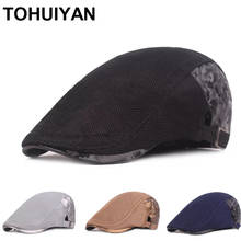 Tohuiyan boina feminina respirável verão, chapéus de golfe fashion gorros planas ivy boné streetwear para homens 2024 - compre barato