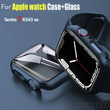 Glass+Cover For Apple Watch case 45mm 41mm 44mm 40mm 42mm 38mm iWatch 8 3 6 SE Screen Protector Apple watch series 7 Accessories 2024 - buy cheap