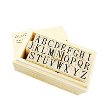 4boxes/lot funny uppercase 26 letter combinations wooden stamp diy for diary and blank envelope wholesale 2024 - buy cheap