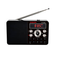 XHDATA D-318 BT FM стерео радио пластик Мини Черный Многофункциональный портативный радио Поддержка беспроводной A-B Bluetooth радио радио 2024 - купить недорого