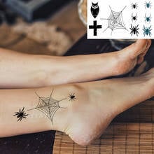 Waterproof Temporary Tattoo Sticker Spider Web Insect Small Cross Fake Tatto Flash Tatoo Small Body Art for Kids Men Women 2024 - buy cheap