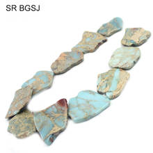 Shoushan-cuentas de forma libre, 15-25mm, Irregular, plana, piedra, accesorios para fabricación de joyas, espaciador, hebra de 15" 2024 - compra barato