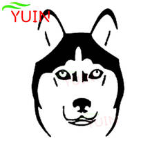 YUIN Car Sticker Siberian Husky Animal Decal Cute Exterior PVC Body Design Decorative Accessories Waterproof Sunscreen Stickers 2024 - buy cheap