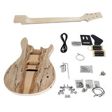 Aiersi DIY Unfinished  PRS Electric Guitar Kits Basswood Body Musical Instrument Guitar with All Hardwares 2024 - buy cheap