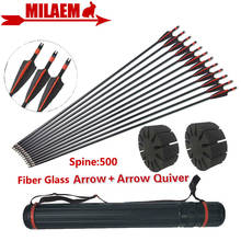 6/12pcs Archery Fiberglass Arrow with Arrow Quiver 31inch Spine 500 Replace Arrowhead Archery Bow Shooting Hunting Accessories 2024 - buy cheap