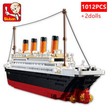 Barco de brinquedo educacional para crianças, modelo de blocos de construção de construção construção, modelo rms de barco com titânio de amigos, 1012 peças 2024 - compre barato
