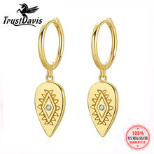 Trustdavis aro-pendientes de plata de primera ley con forma de gota de agua para mujer, aretes pequeños, plata esterlina 925, Circonia cúbica, zirconia, circonita, zirconita, zirconita, fiesta, boda, DA872 2024 - compra barato