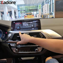 Cubierta de cuadro de mandos de fibra de carbono embellecedor para Interior de coche, pegatina, accesorios interiores, para BMW X3 X4 2018 2019 2024 - compra barato