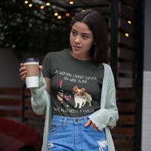 Camiseta con estampado de Papillon Dog para mujer, camiseta de manga corta 100 de algodón 2024 - compra barato