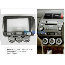 9-дюймовая Автомобильная фасция с радио-панелью для HONDA Fit, Jazz, City 2002-2008 (правое колесо), набор для установки панели, ободок, адаптер, обшивка 2024 - купить недорого