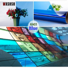 Decoration Adhesive film Glass Protection UV-Prevention For Home Office Market Kindergarten Tinting film Blue Color 2024 - buy cheap