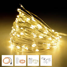 Fairy Garland 2m/5m/10m Battery/USB LED Copper Wire String light Outdoor for Christmas Holiday Party Garden Wedding Decor 2024 - buy cheap