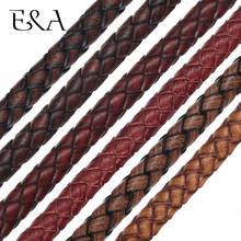 1Meter 6mm Round Genuine Braided Leather Rope String Uninterrupted Cord Bracelet Jewelry Craft Making DIY Findings Accessories 2024 - buy cheap