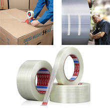50M 5/10/15mm Strong Glass Fiber Tape  Transparent Striped Single Side Adhesive Tape 2024 - buy cheap
