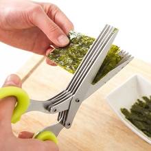 15CMMinced 5 Layers Basil Rosemary Kitchen Multi-Layers scissor Shredded Chopped Scallion Cutter Herb Laver Spices Cook Tool Cut 2024 - buy cheap
