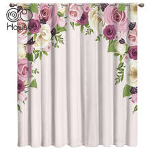 Cortinas cocohouse rosa rosa branca, cortina de janela grande, para sala de estar, banheiro, cozinha, ambiente interno 2024 - compre barato