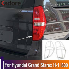 Cubierta de luz trasera para coche, embellecedor de fibra de carbono cromado para Hyundai Grand Starex H-1 i800 2018 2019 2020 2024 - compra barato